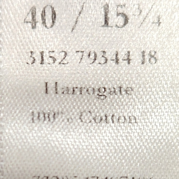 Eton Shirt Mens M 39 15.3/4 Blue Button Up Harrogate Contemporary Long Sleeve - Picture 10 of 12